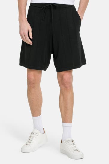 COLOURS & SONS Leinenmix-Shorts schwarz