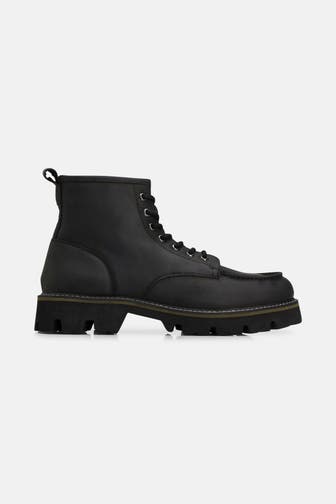 BLAUER Schnürstiefel 'Rusk' dunkelgrau