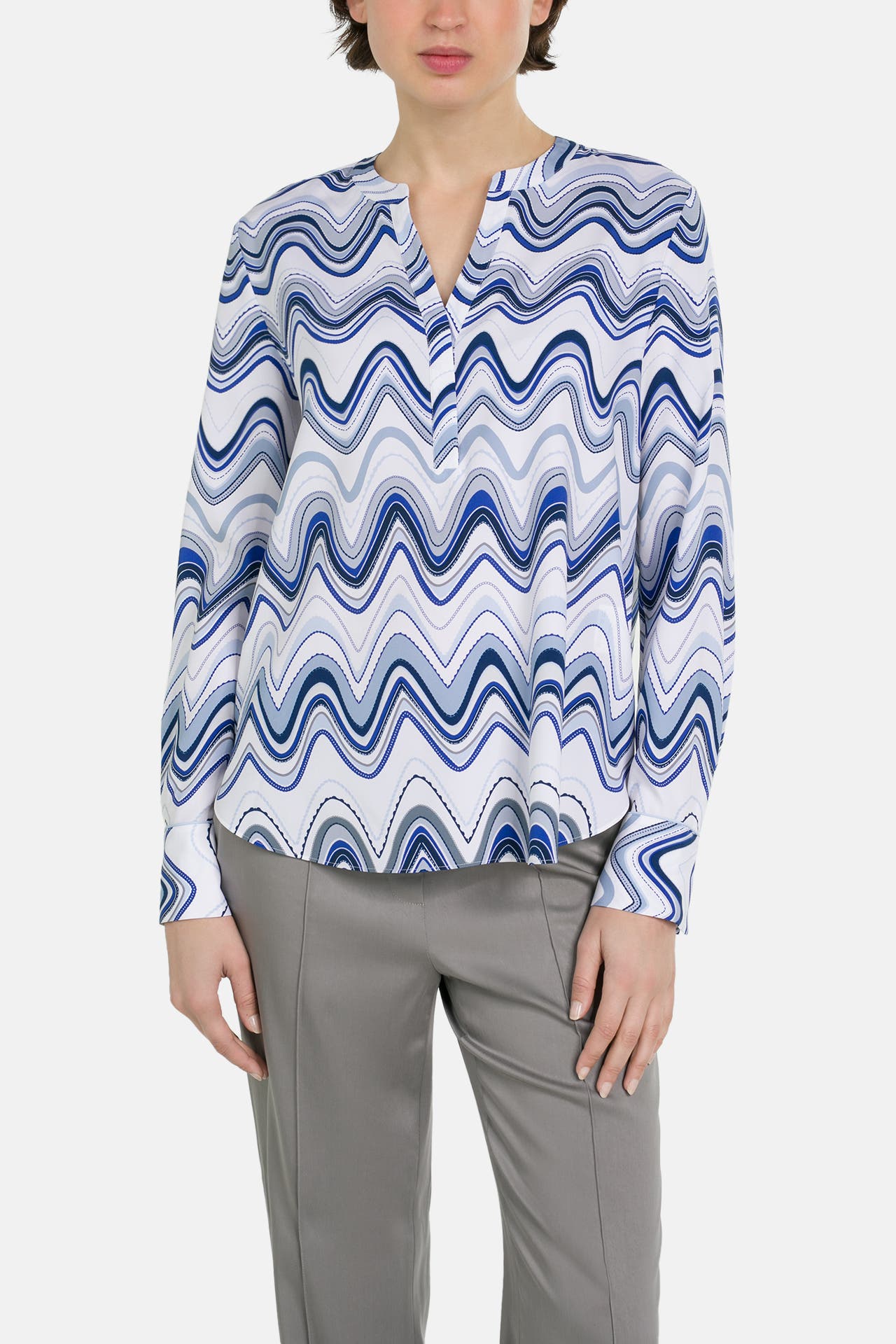 HERZENSANGELEGENHEIT Seidenmix-Blusenshirt gemustert, Bild 1