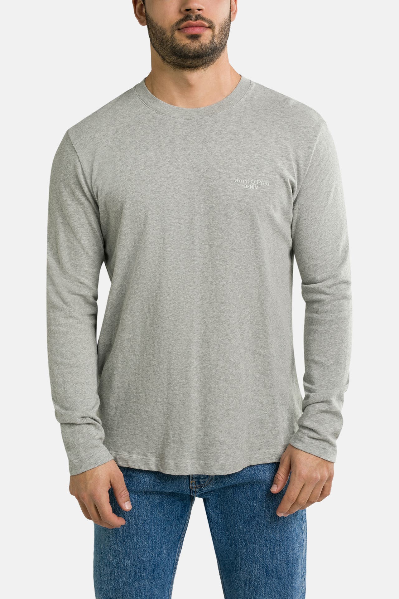 MARC O'POLO DENIM Longsleeve grau meliert, Bild 1