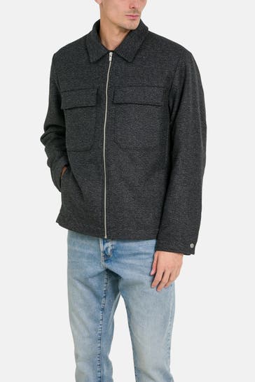 JACK & JONES Wollmixjacke dunkelgrau