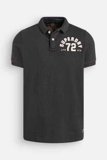 SUPERDRY Polo-Shirt 'Vintage Athletic' dunkelgrau
