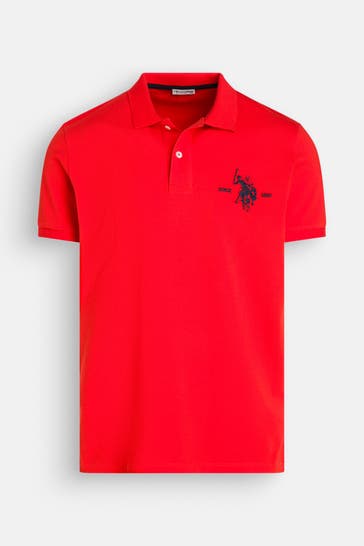 U.S. POLO ASSN. Polo-Shirt hellrot