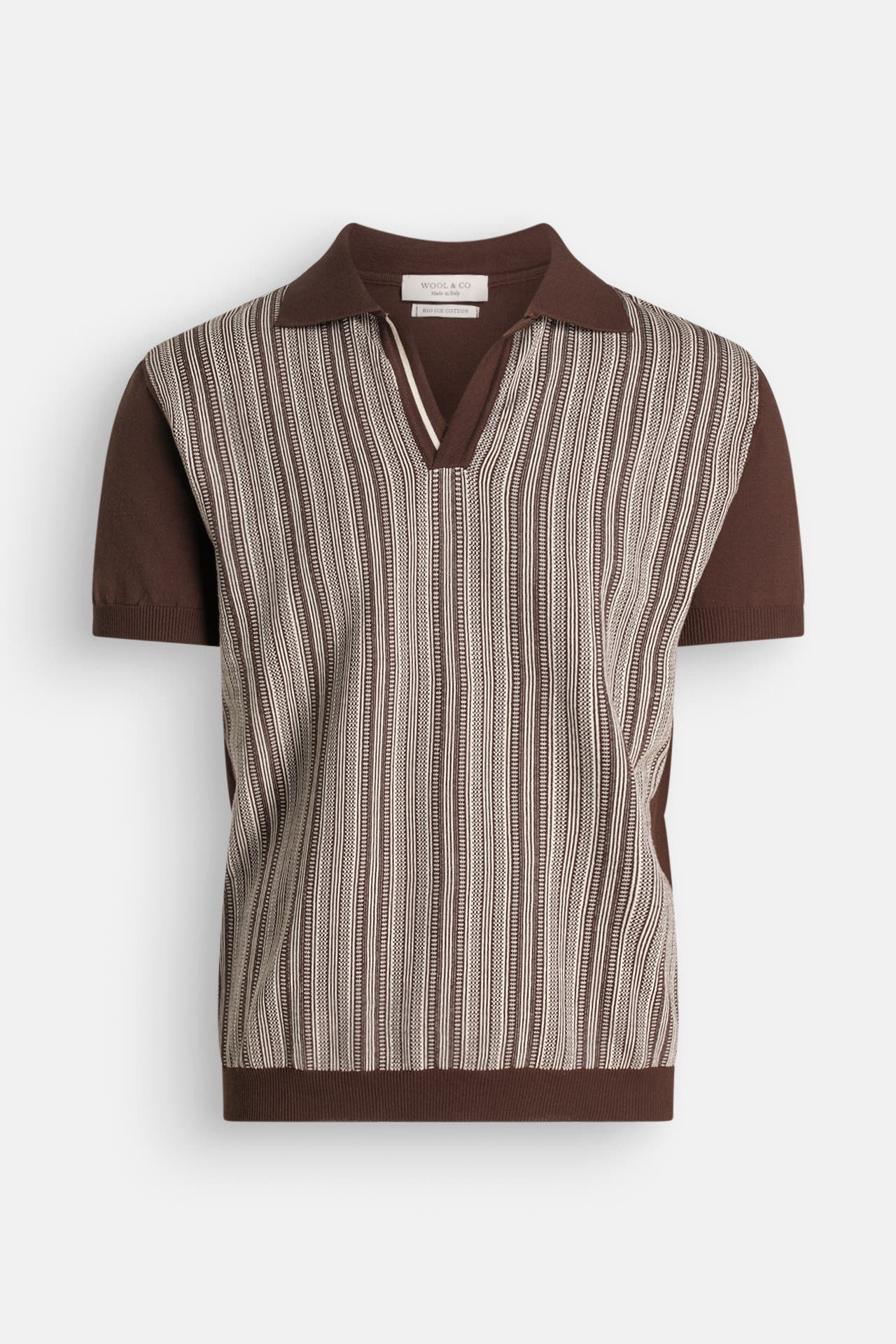 WOOL & CO Polo-Shirt gemustert, Bild 1