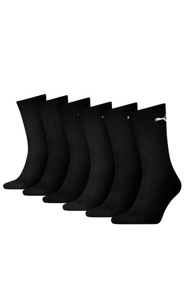 PUMA 6er-Pack Strümpfe unisex schwarz