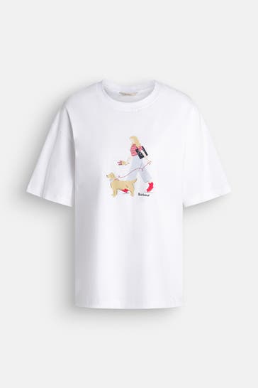 BARBOUR T-Shirt weiß