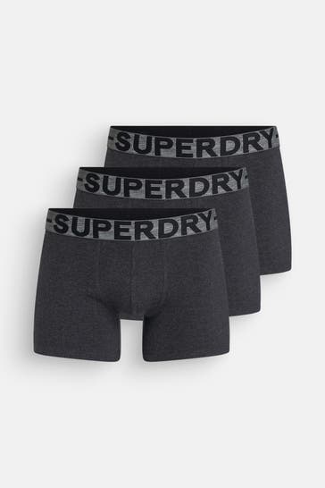 SUPERDRY 3er-Pack Boxer Trunks dunkelgrau