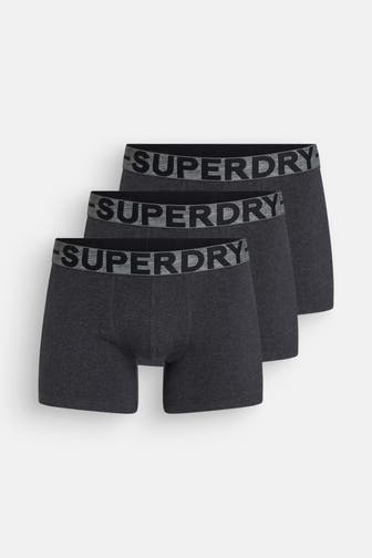 SUPERDRY 3er-Pack Boxer Trunks dunkelgrau