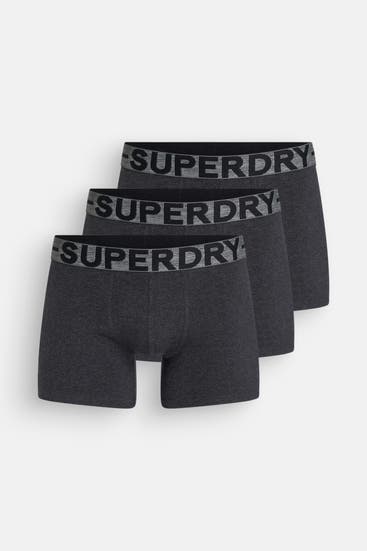 SUPERDRY - 3er-Pack Boxer Trunks dunkelgrau