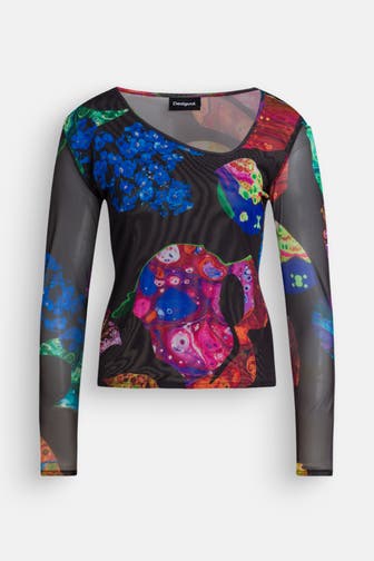 DESIGUAL Longsleeve 'Arles-Lacroix' gemustert