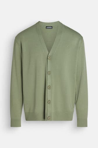 J.LINDEBERG SPORTSWEAR Strickcardigan 'Lucas' oliv