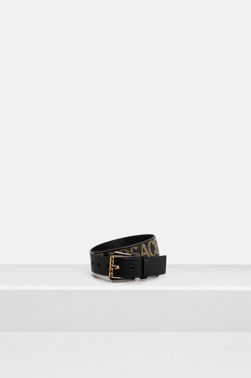 VERSACE - Ledergürtel schwarz
