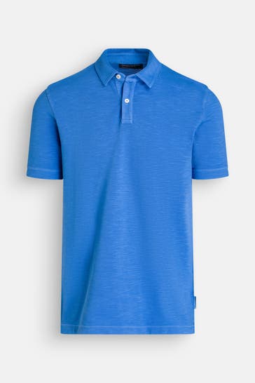 MARC O'POLO Polo-Shirt blau meliert