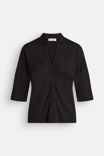 MARC O'POLO Blusenshirt schwarz
