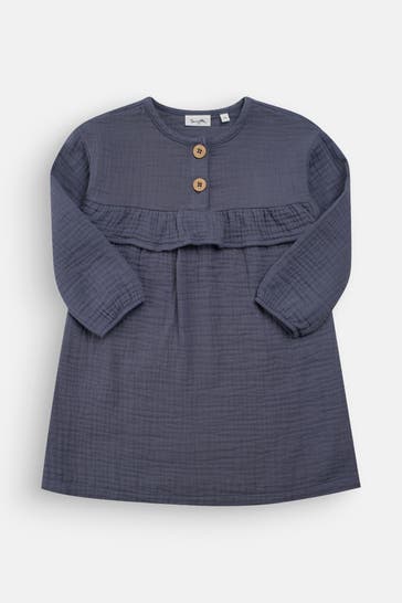 SANETTA Kleid taubenblau