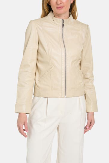 COMMA, Lederjacke beige