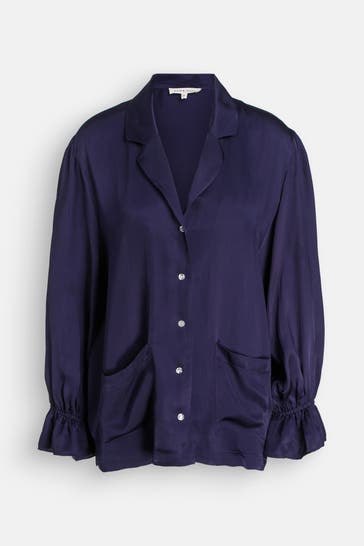 LOVE STORIES Pyjama-Oberteil 'Blanca' dunkelblau