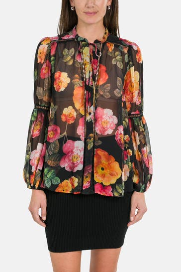 GUESS Blusenshirt 'Josette' floral gemustert