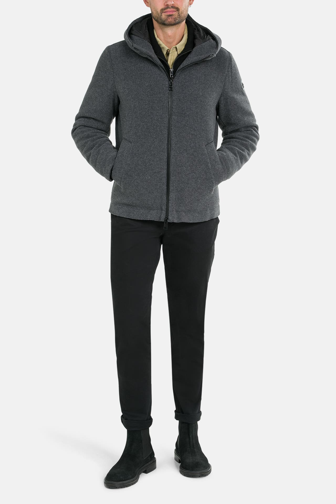 WOOLRICH Wollmix-Jacke anthrazit, Bild 1