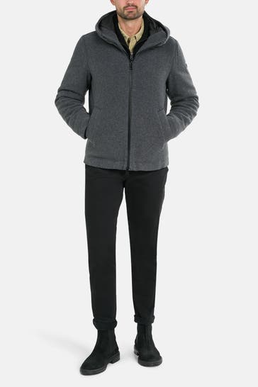 WOOLRICH Wollmix-Jacke anthrazit