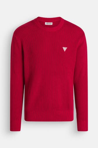 GUESS Strickpullover dunkelrot