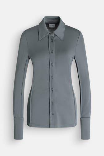 CLOSED Casual-Bluse smaragdgrün