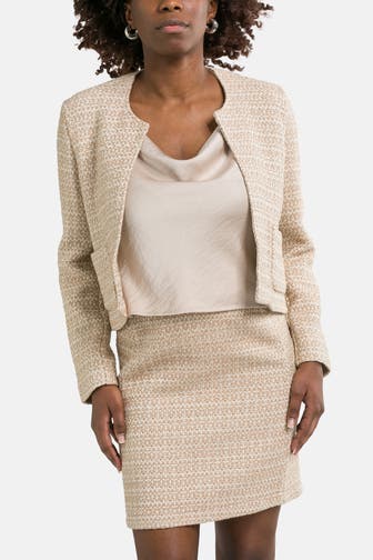 0039 ITALY Bouclé-Blazer 'Gia' zweifarbig