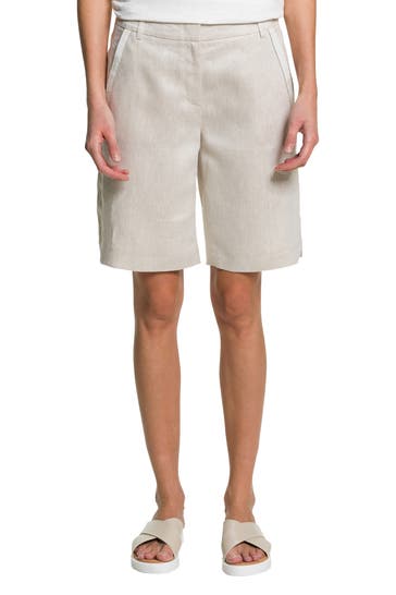 S.OLIVER BLACK LABEL Leinen-Shorts sand