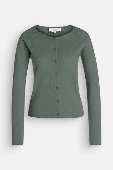 ROSEMUNDE Wollmix-Strickjacke graugrün