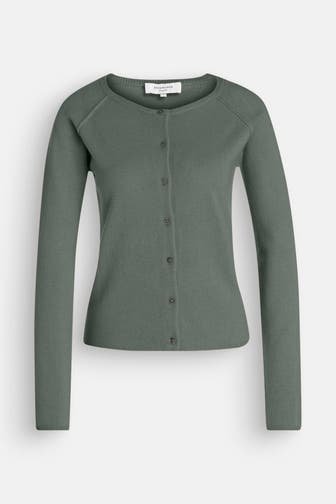 ROSEMUNDE Wollmix-Strickjacke graugrün
