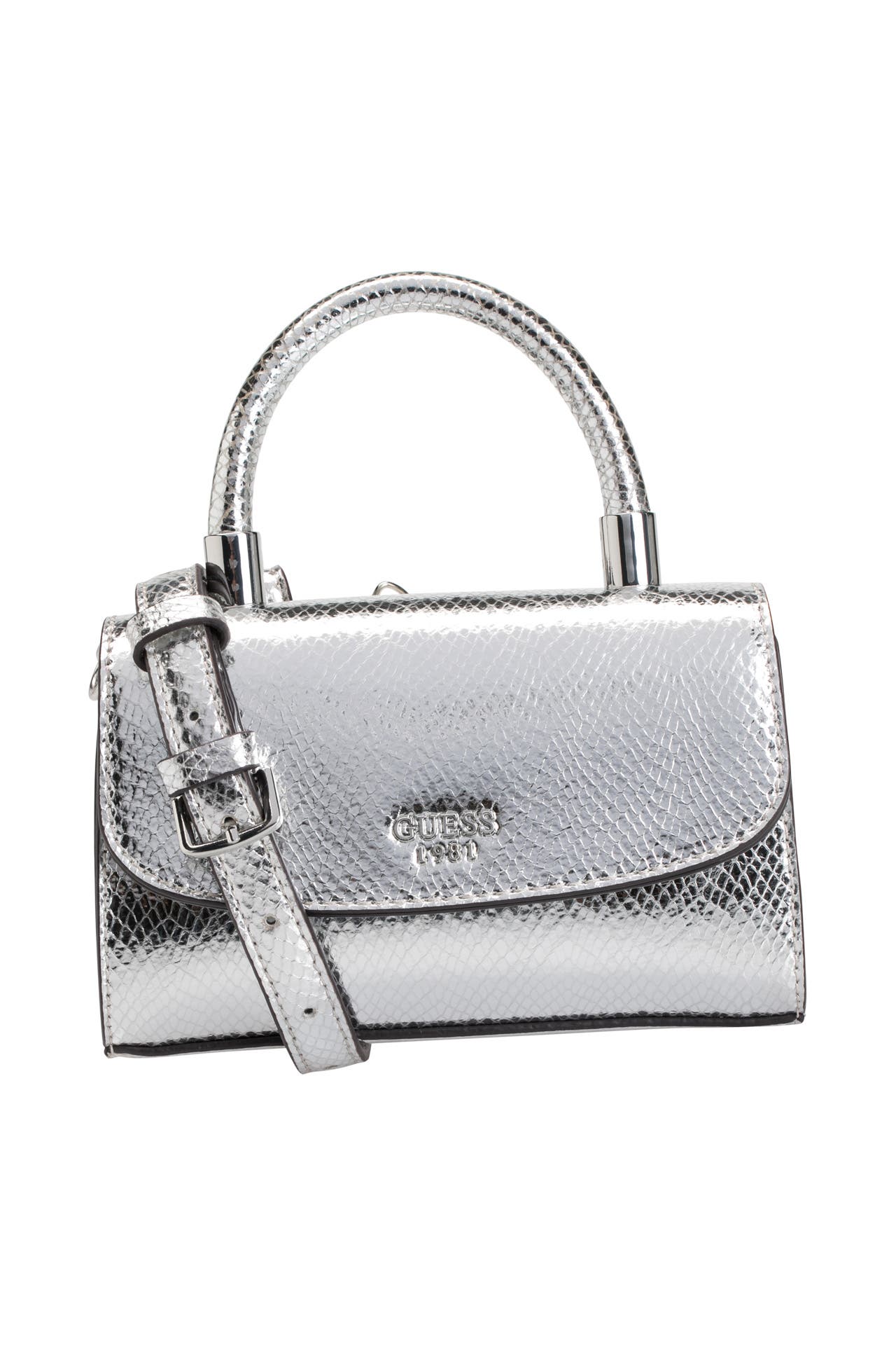 GUESS Handtasche 'Layla' silber » günstig online kaufen | Outletcity