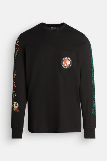 DIESEL Longsleeve schwarz