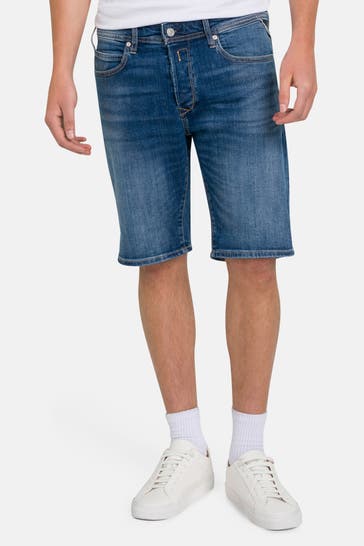 REPLAY Jeansshorts blau