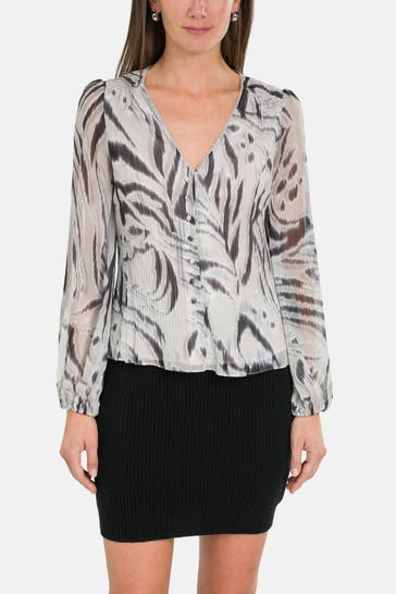 GUESS Casual-Bluse 'Yvette' gemustert