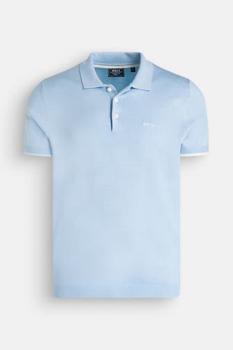 NEW ZEALAND AUCKLAND Strick-Polo-Shirt hellblau