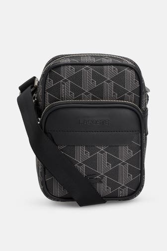 LACOSTE Umhängetasche schwarz gemustert