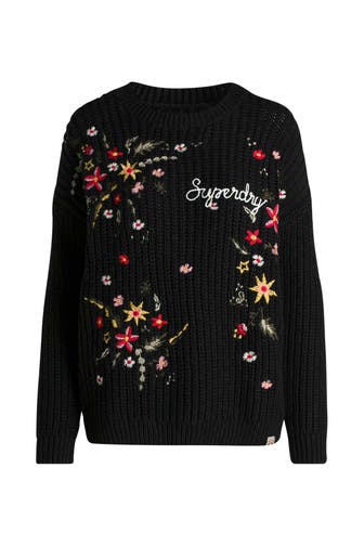 SUPERDRY Strickpullover schwarz