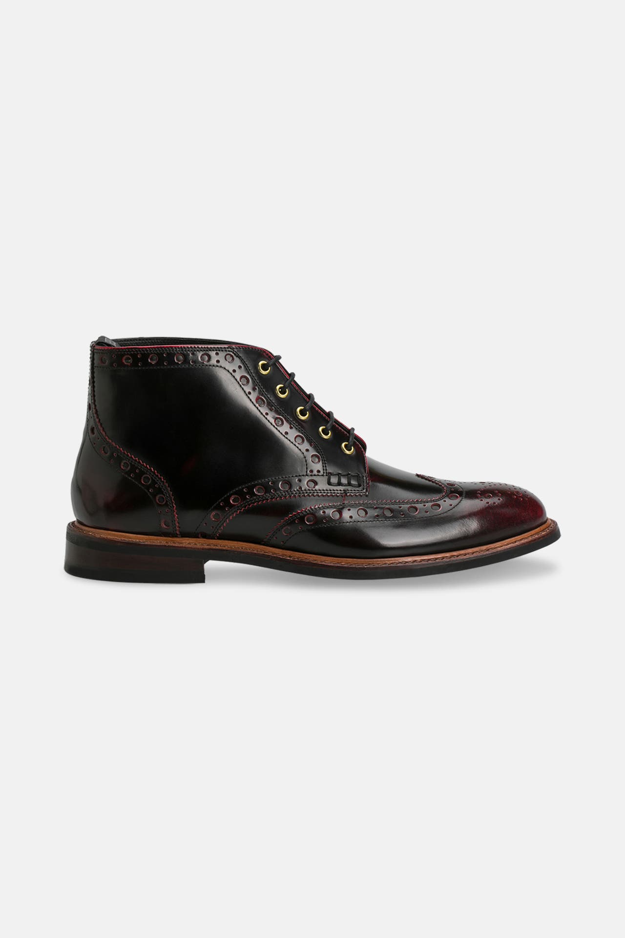 GORDON & BROS Leder-Stiefeletten 'Harry' bordeaux, Bild 1