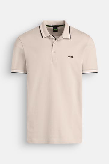 BOSS GREEN Polo-Shirt beige