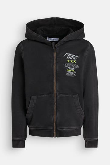 REPLAY Sweatjacke schwarz
