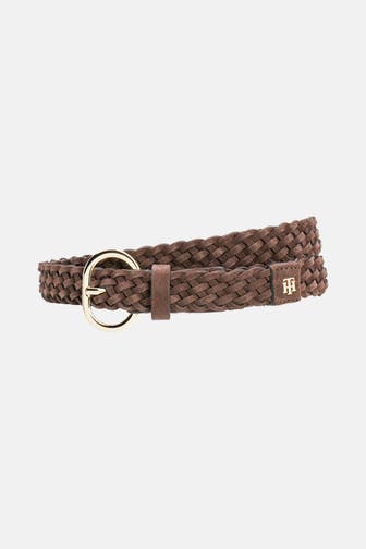 TOMMY HILFIGER Leder-Gürtel dunkelbraun