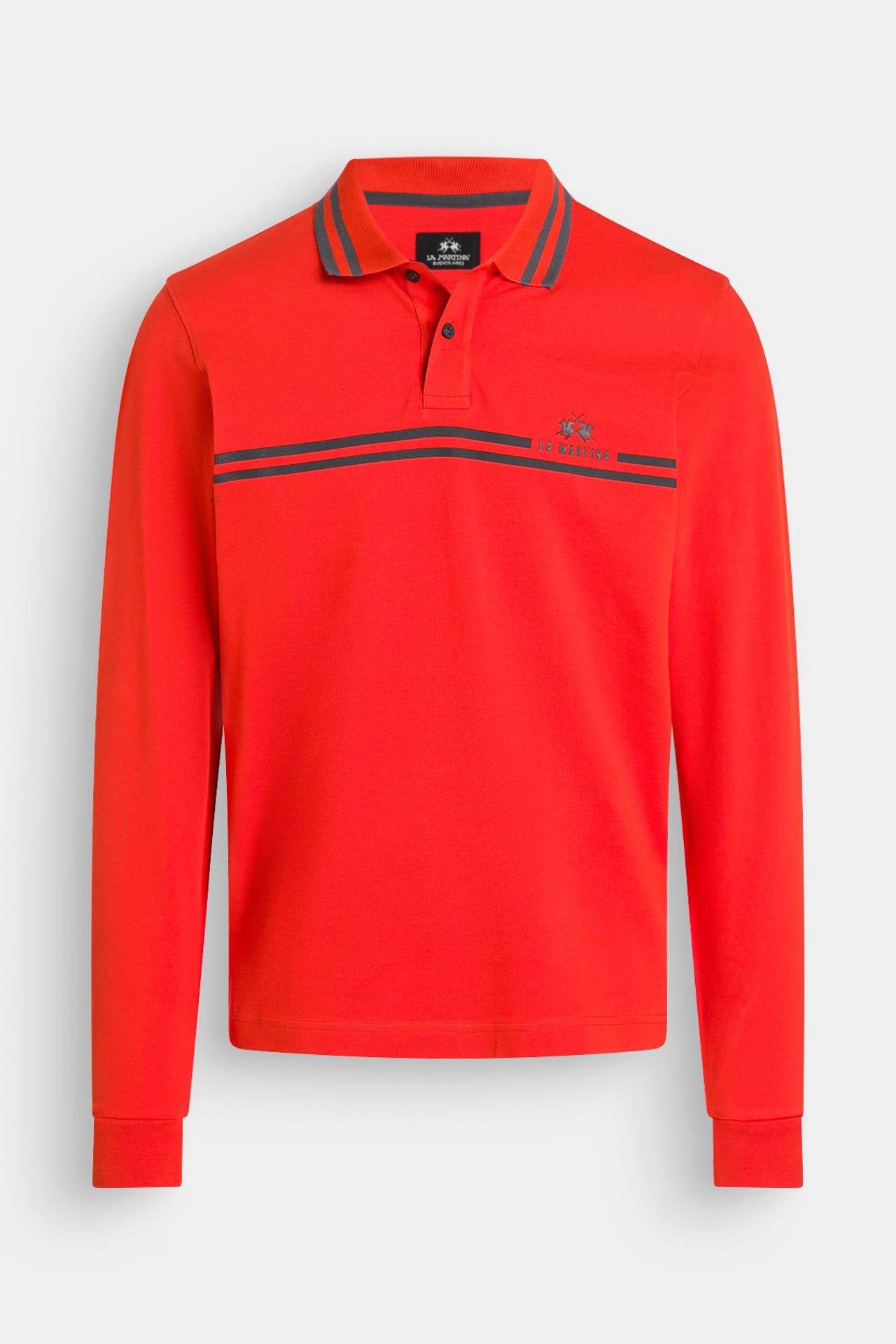LA MARTINA Langarm-Polo orange, Bild 1
