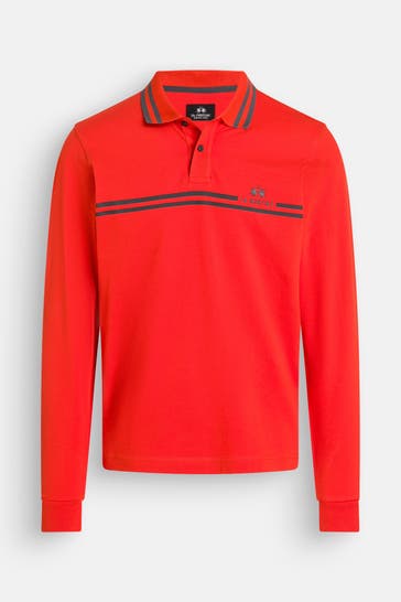 LA MARTINA Langarm-Polo orange