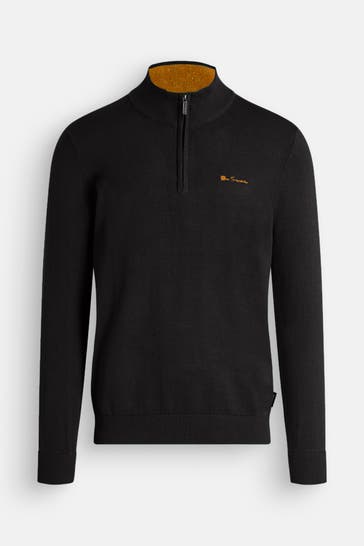 BEN SHERMAN Strick-Troyer schwarz