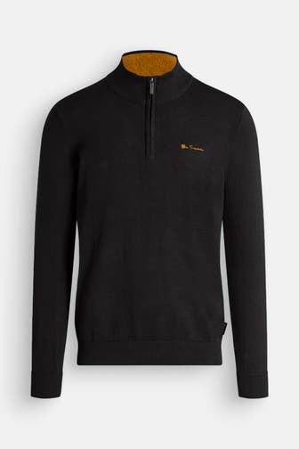 BEN SHERMAN Strick-Troyer schwarz