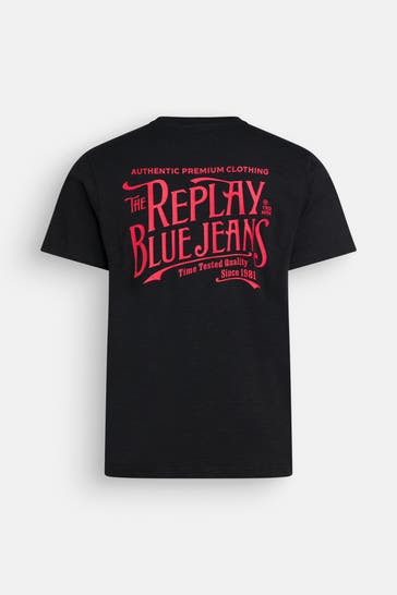 REPLAY T-Shirt schwarz