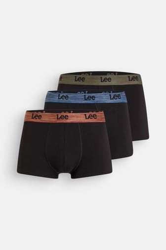 LEE 3er-Pack Boxer Trunks 'Aron' schwarz