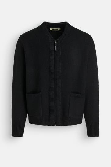 WOODBIRD Wollmixjacke schwarz