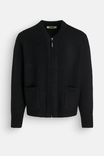 WOODBIRD Wollmixjacke schwarz