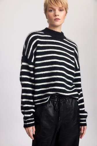 GESTUZ Wollmix-Strickpullover 'DebbieGZ' gestreift